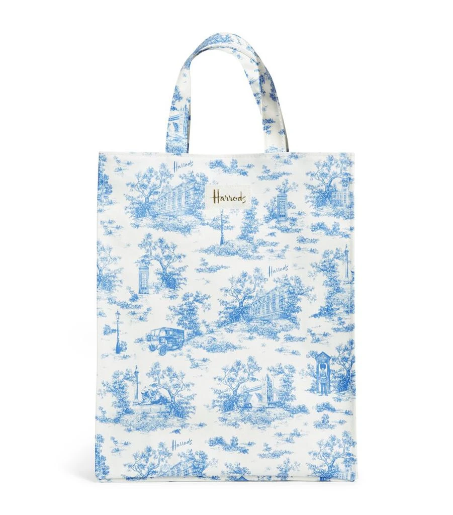 Harrods Medium Toile Shopper Bag 1