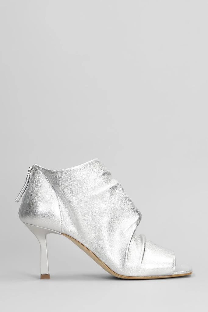 The Seller High Heels Ankle Boots In Silver Leather 1