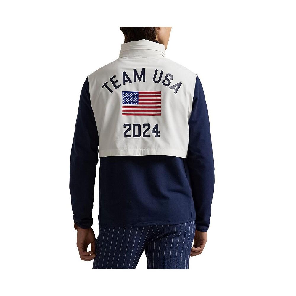 Polo Ralph Lauren Men's White Team USA 2024 Summer Olympics Villagewear Hybrid Full-Zip Terry Hoodie