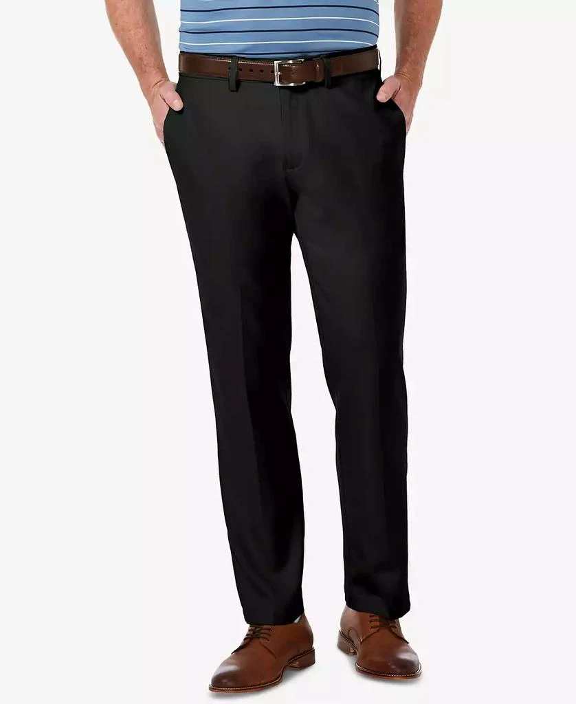 Haggar Men's Cool 18 PRO Stretch Straight Fit Flat Front Dress Pants 1