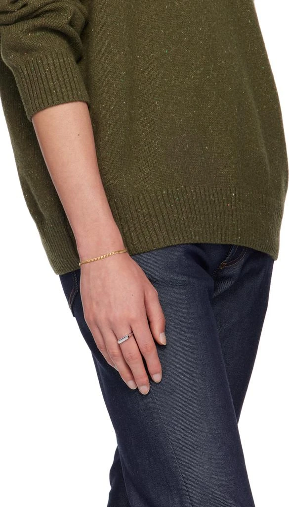 Tom Wood Silver Mini Signet Cushion Ring 2