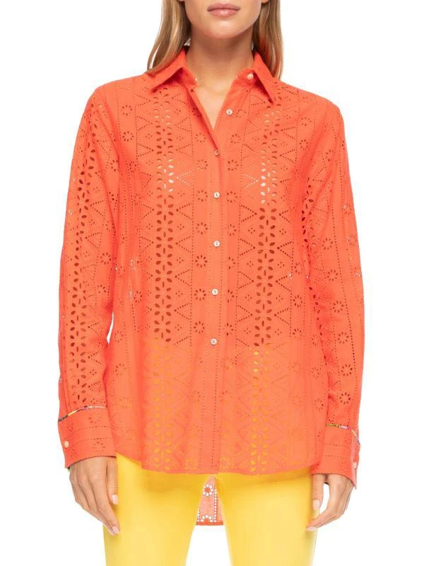 Robert Graham Carrie Eyelet Button-Up Shirt 1