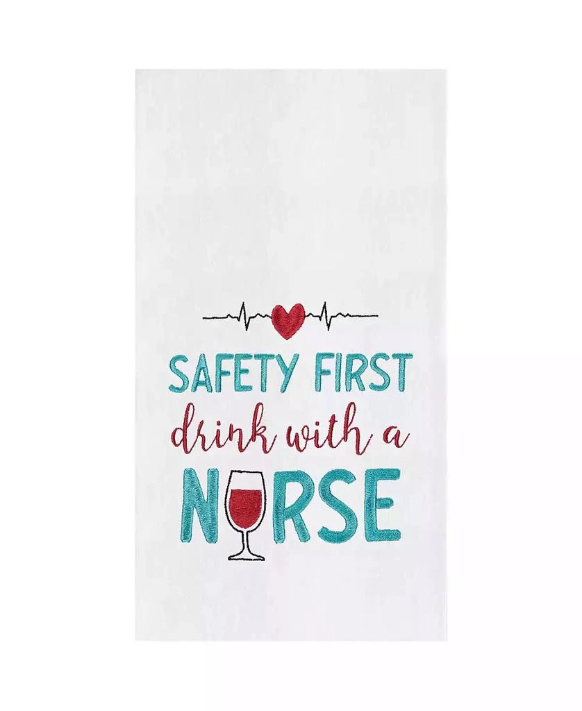 C&F Home Drink With A Nurse Kitchen and Bathroom Embroidered Hand Towel