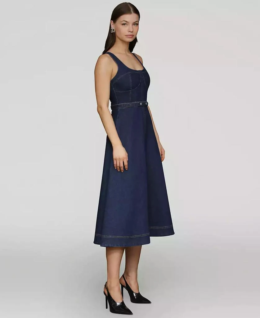 Avec Les Filles Women
s Bustier Circle-Skirt Midi Dress 4