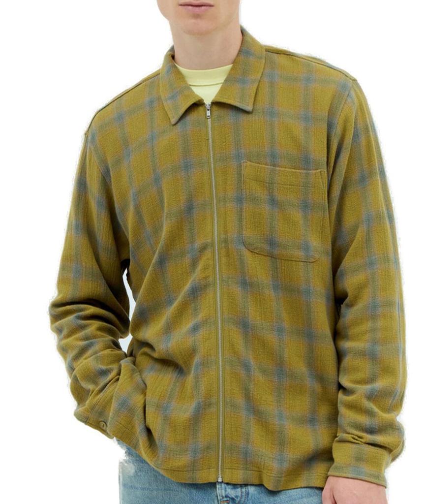 トップス STUSSY Zip Shirt Twisted Yarn Plaid Stussy Zip Shirt Twisted Yarn Plaid | Charcoal | Canoe Club