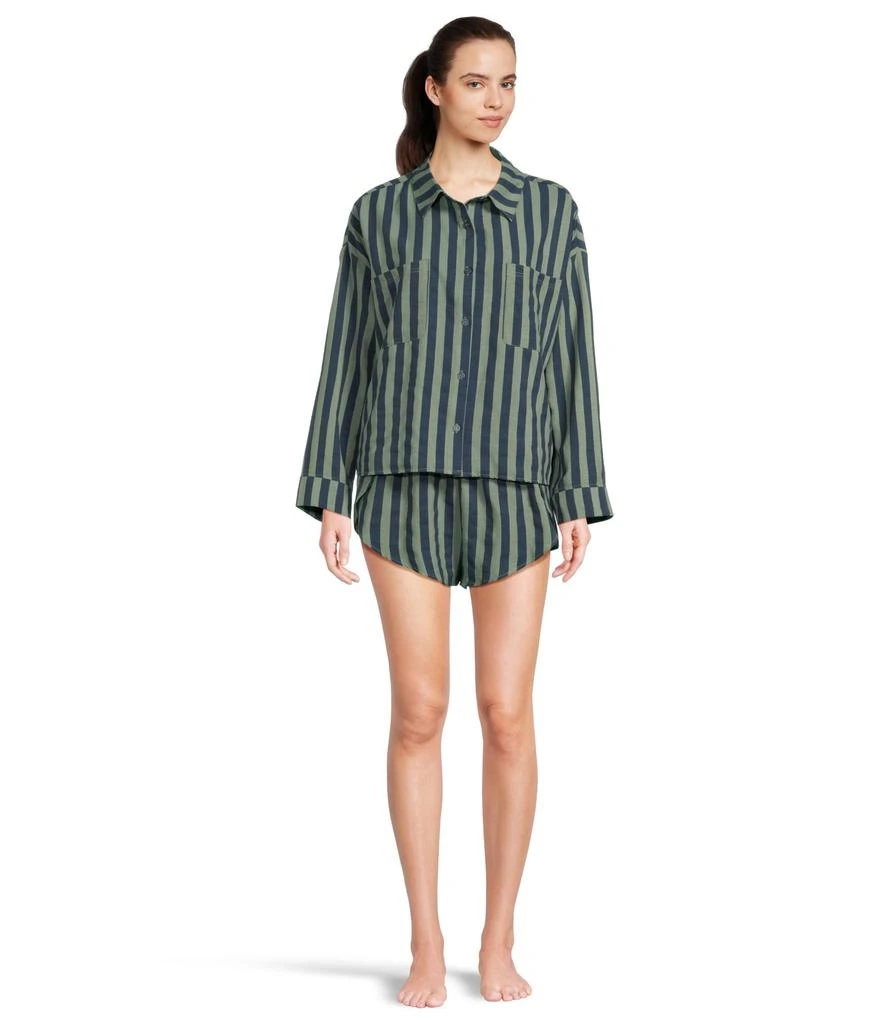 Honeydew Intimates Brunch Date Long Sleeve Shortie Pj Set 1