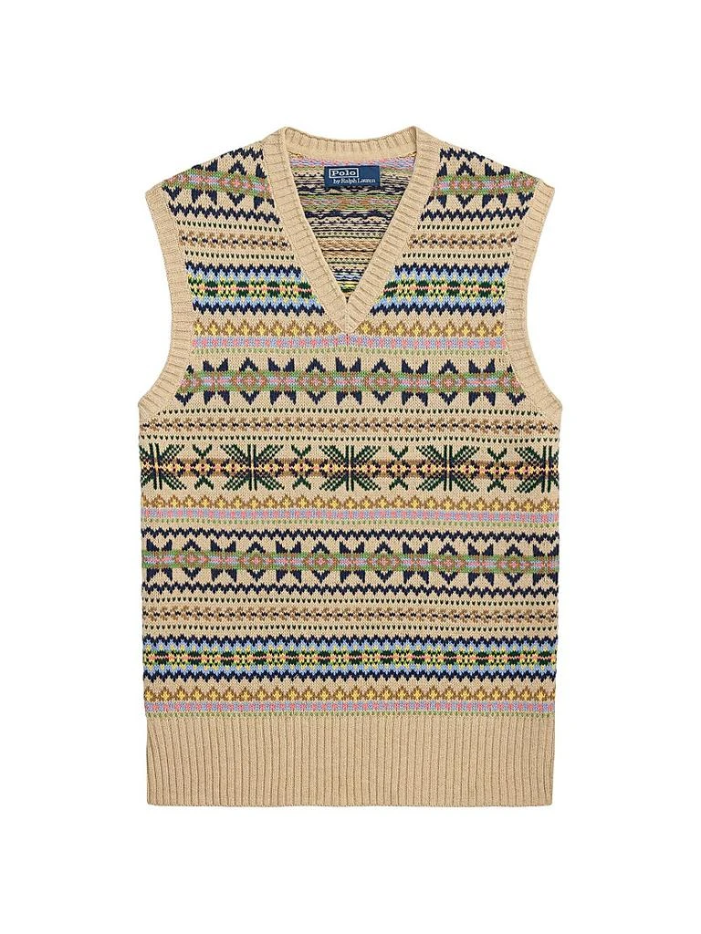 Ralph Lauren Fair Isle Cotton-Cashmere Sweater Vest 1