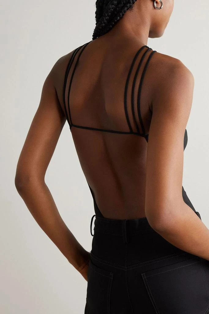 MARIKA VERA Mariah open-back stretch-jersey and mesh thong bodysuit 3