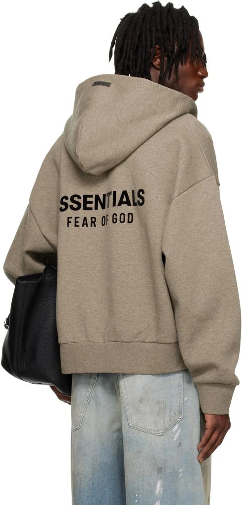 Essentials Gray Classic Full Zip-Up Hoodie 3