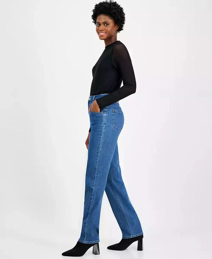 INC International Women's High-Rise Straight-Leg Denim Jeans, Created for Macy's 3