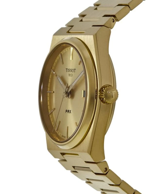 Tissot Tissot PRX Quartz 35mm Champagne Dial Yellow Gold PVD Steel Unisex Watch T137.210.33.021.00 3