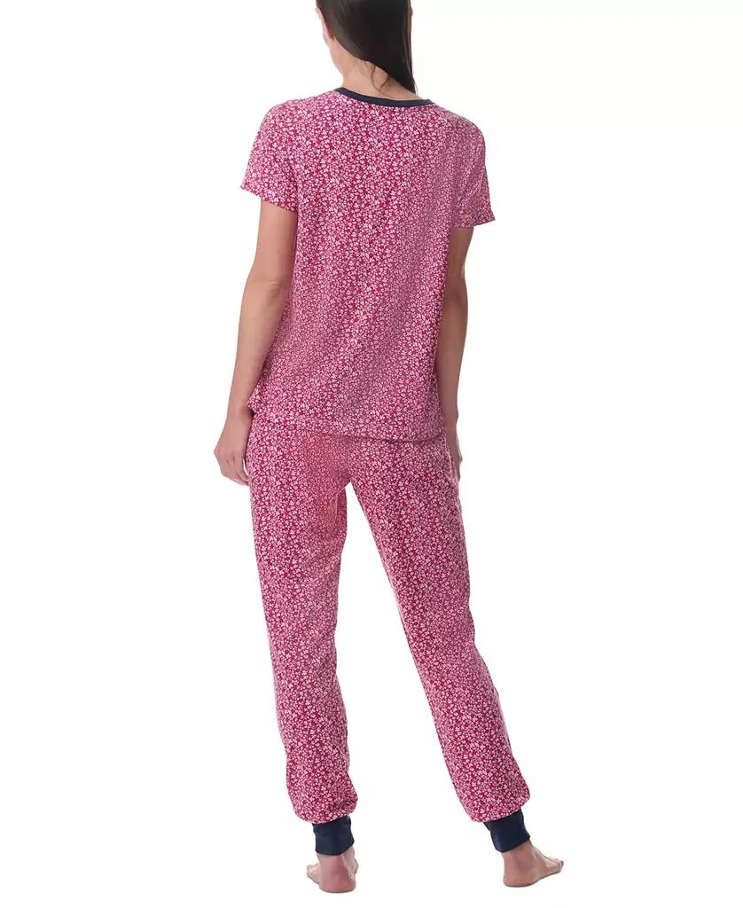 Tommy Hilfiger Women's Printed Short-Sleeve Tee & Jogger Set 2