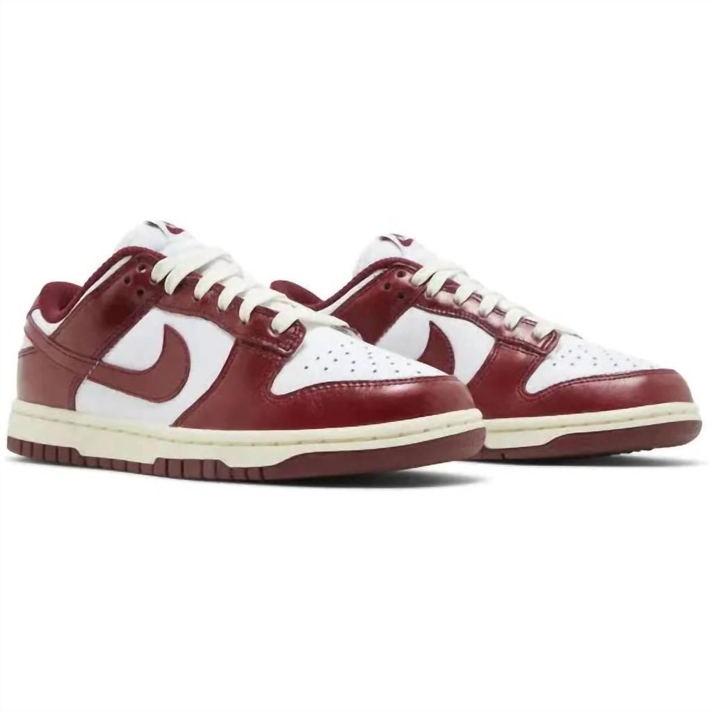 NIKE Women's Dunk Low Premium Vintage Team Sneakers In Red