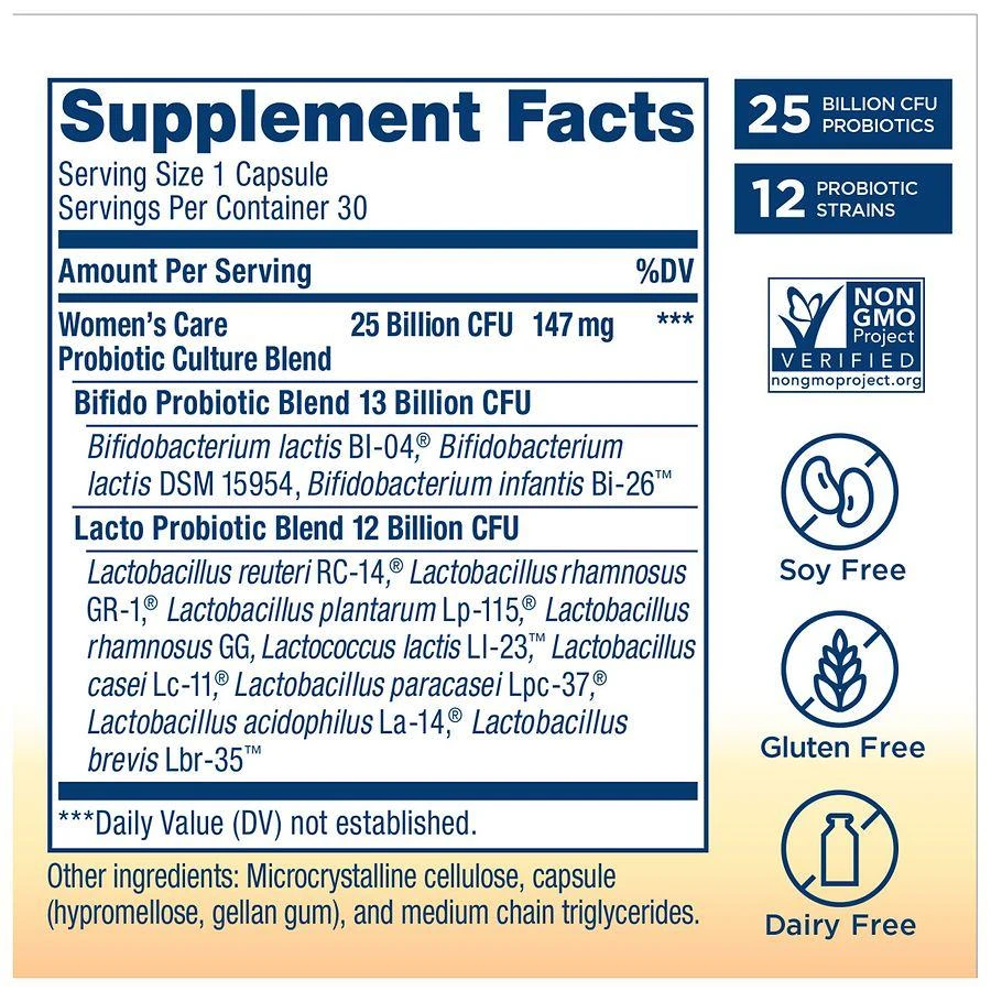 ReNew Life Women's Wellness, Women's Care Probiotic, 25 Billion CFU Per Capsule 5