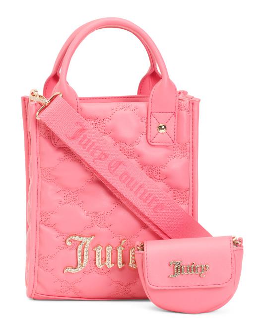 Juicy Couture 2pc Convertible Tote Set With Coin Pouch