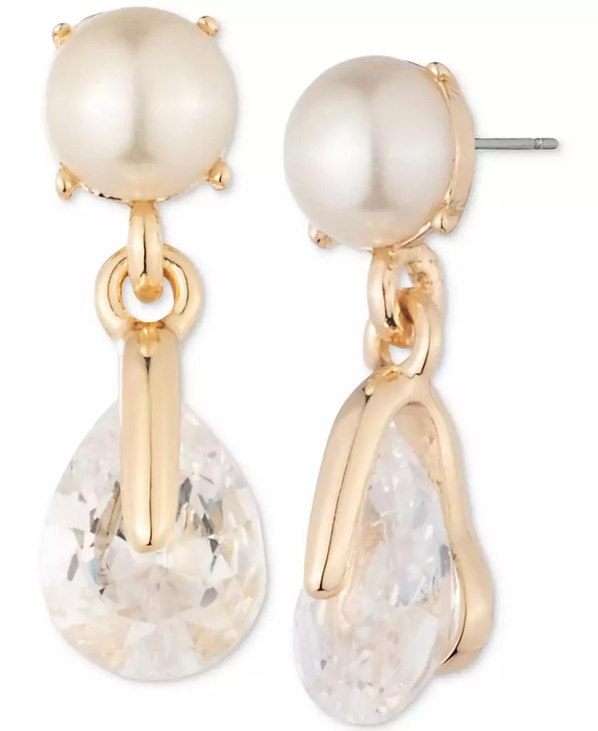 Givenchy Faux-Pearl Cubic Zirconia Drop Earrings 1