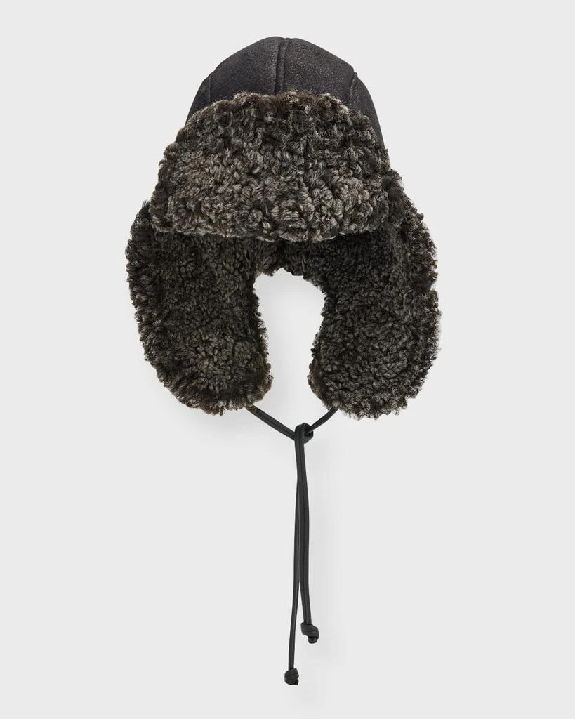 Crown Cap Men's Cole Double-Faced Shearling Aviator Hat 2