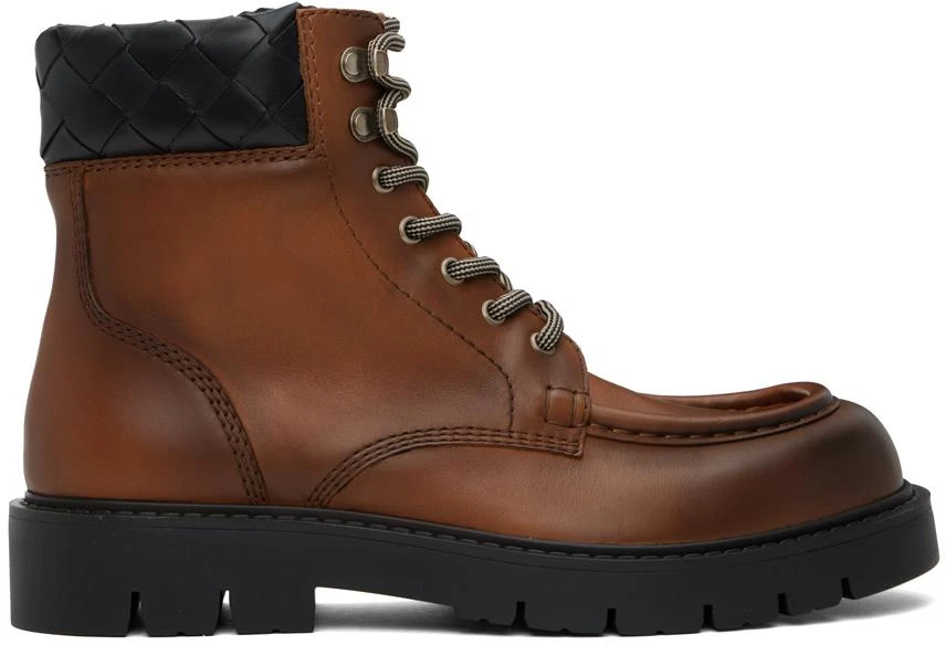 Bottega Veneta Brown Haddock Lace-Up Boots 1