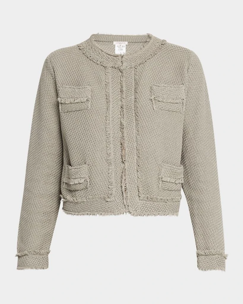 Lafayette 148 New York Textured Stitch Cropped Jacket 1