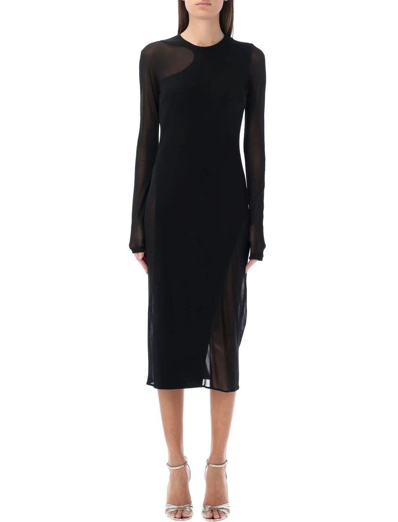 Tom Ford Tom Ford Semi-Sheer Asymmetric Midi Dress 1