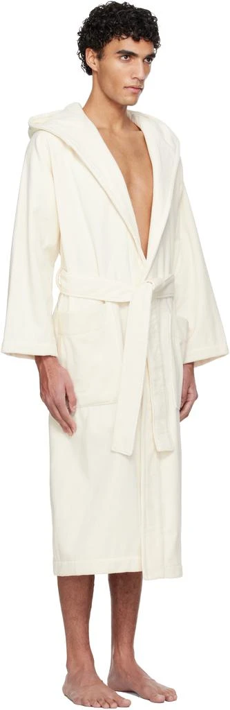 Tekla Off-White Terry Hooded Bathrobe 2