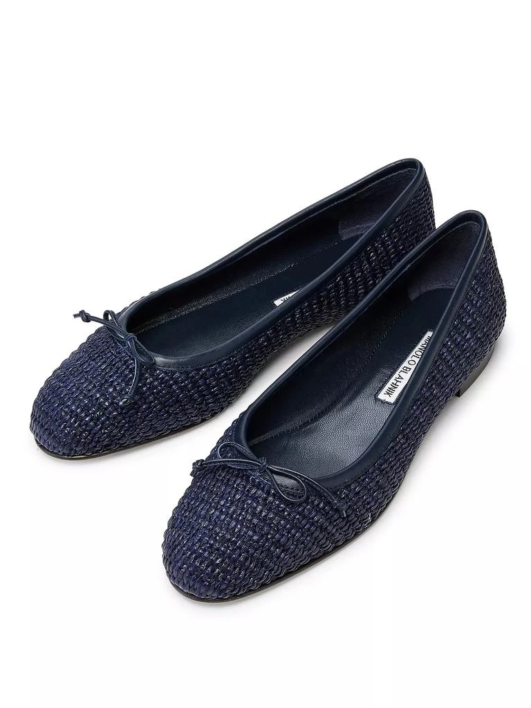 Manolo Blahnik Veralli Woven Ballet Flats 4