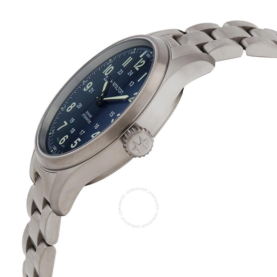 Hamilton Khaki Field Titanium Automatic Blue Dial Men's Watch H70545140