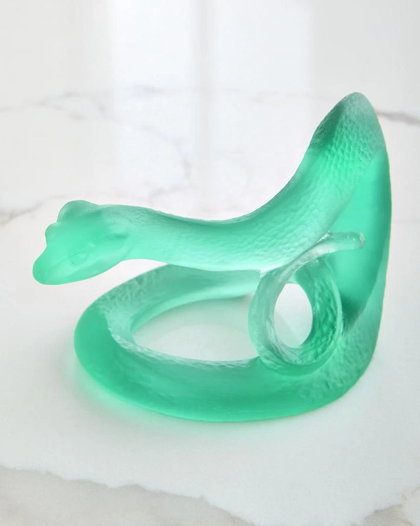 Daum Horoscope Snake Leaded Crystal Statue 3