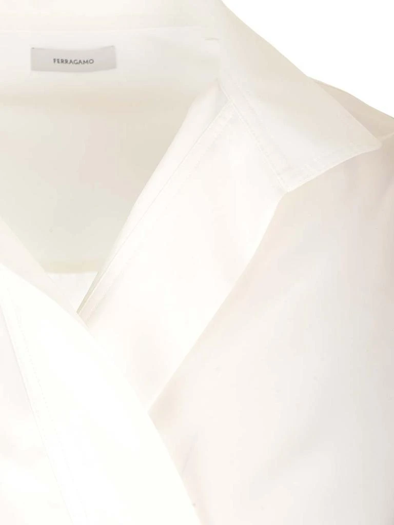 Salvatore Ferragamo Ferragamo Wrap-Designed Long Sleeved Shirt 4