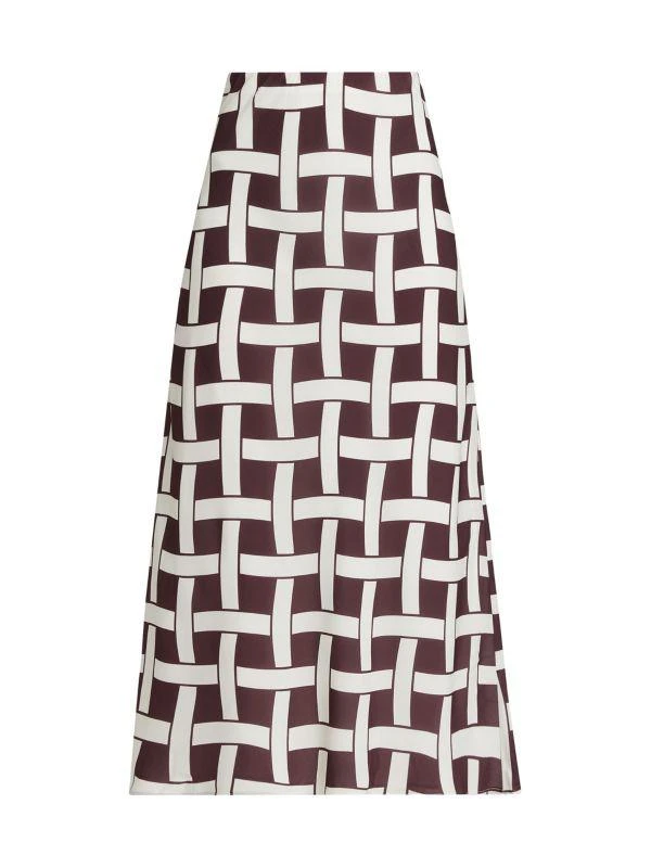 Alice by Temperley Heidi Basketweave Print Midi Skirt 5