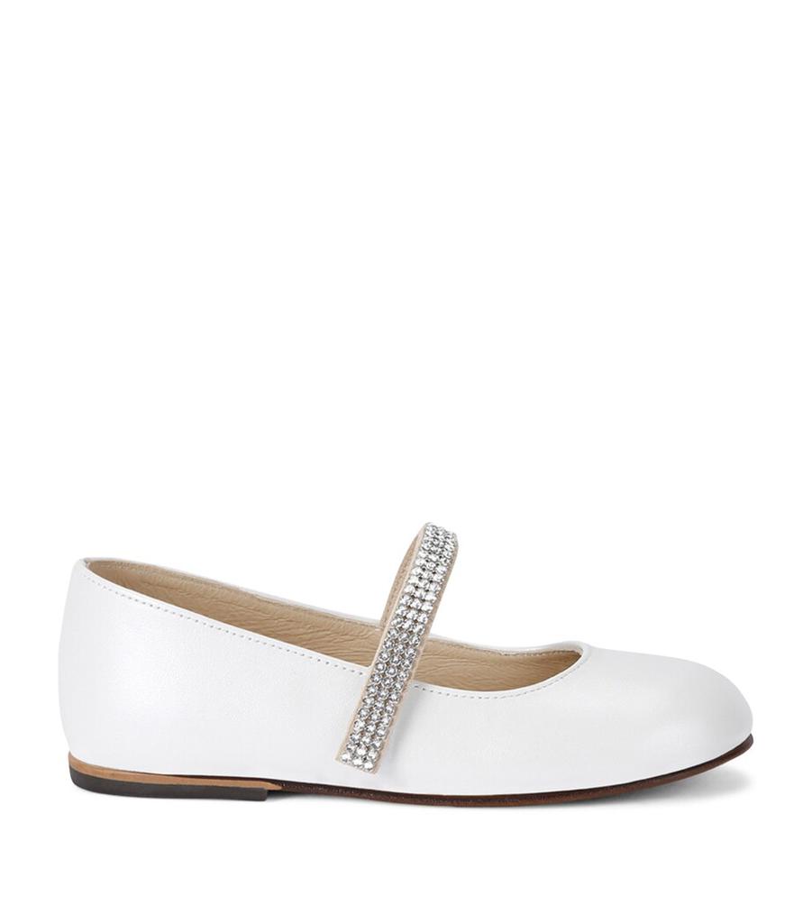 Babywalker Leather Embellished Ballet Flats
