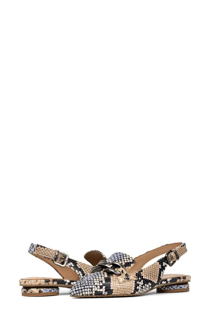 Donald Pliner Snakeskin Print Slingback Loafer Mule 8