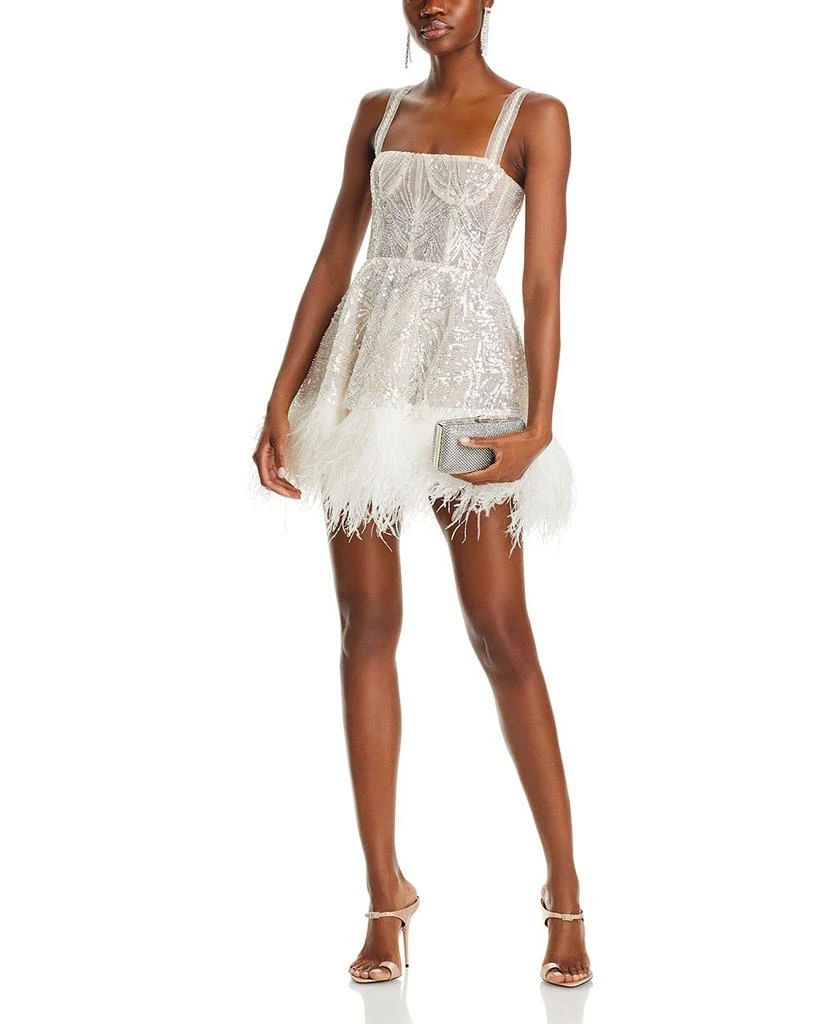 BRONX AND BANCO Mademoiselle Beaded Bustier Mini Dress 3