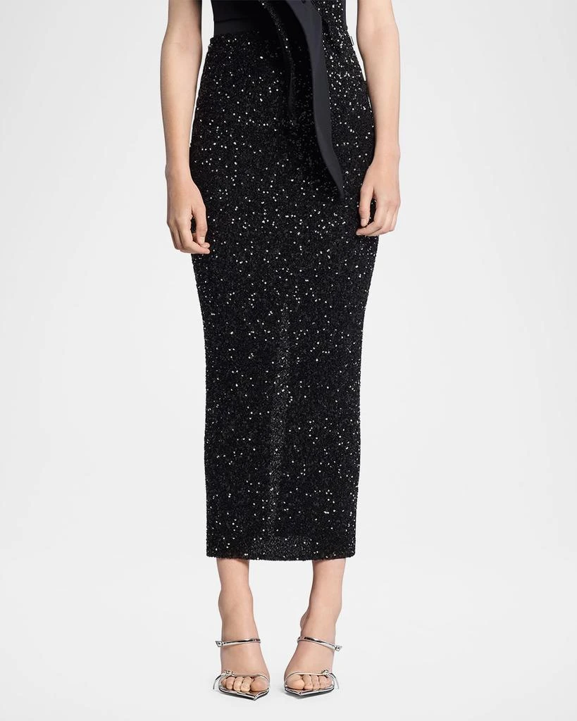 Maticevski Exotic Sequined Midi Skirt 3