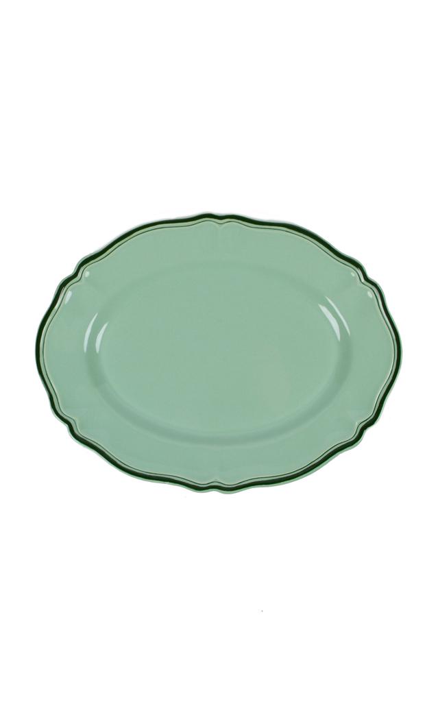 MoDA Moda Domus - Moda Domus; Hand-painted Ceramic Serving Plate - Green - Moda Operandi