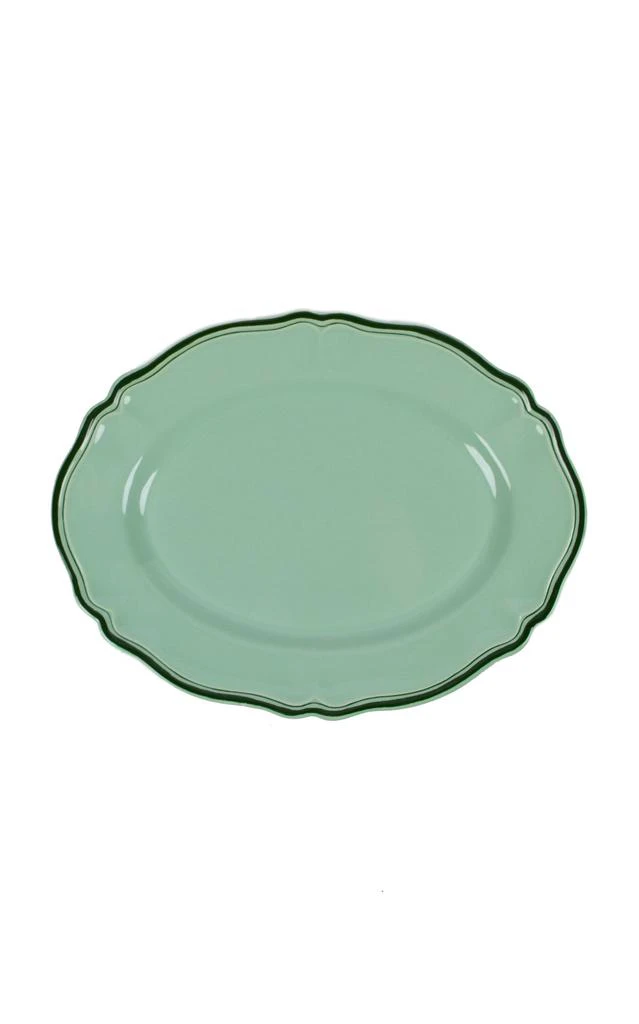 MoDA Moda Domus - Moda Domus; Hand-painted Ceramic Serving Plate - Green - Moda Operandi 1