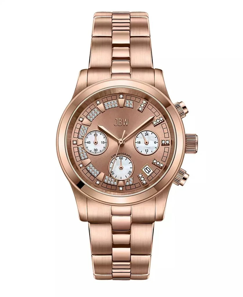 Jbw Women's Alessandra Diamond (1/5 ct.t.w.) 18K Rose Gold Plated Stainless Steel Watch 1
