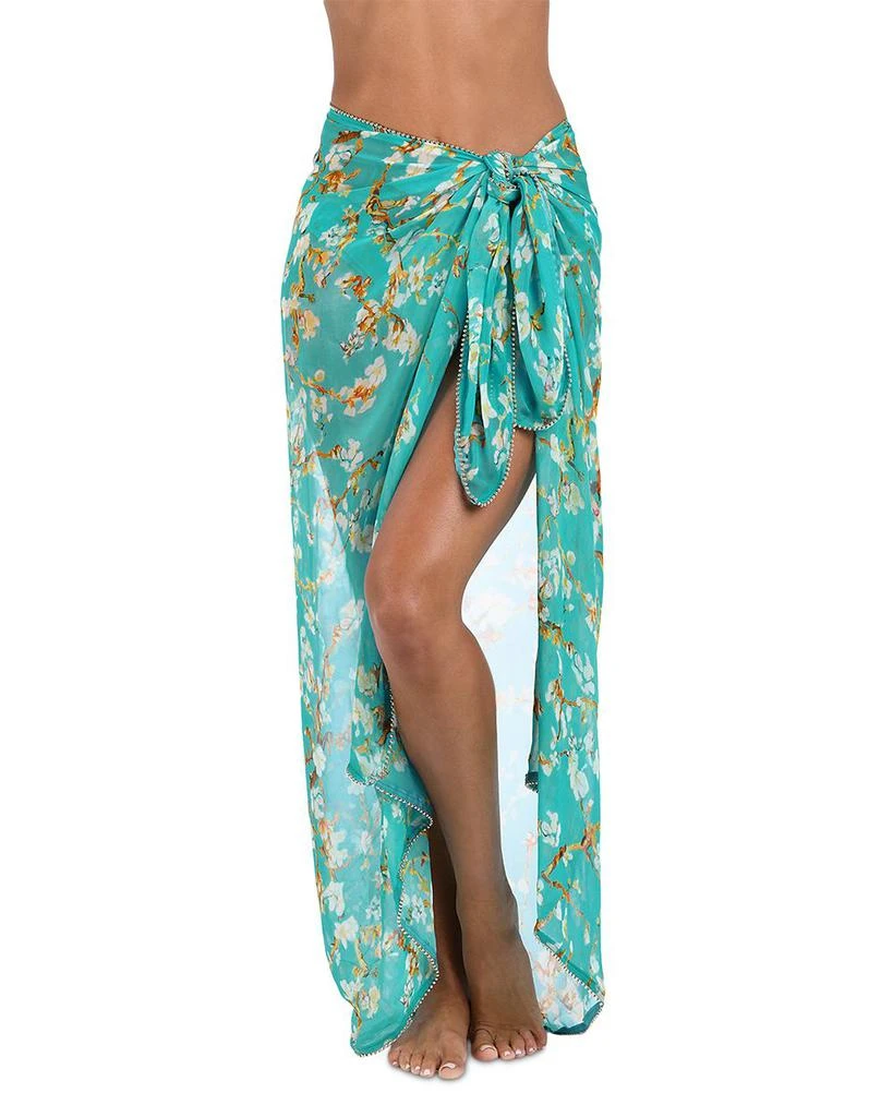 L'Agence Maribel Cherry Sheer Pareo Swim Cover-Up 1