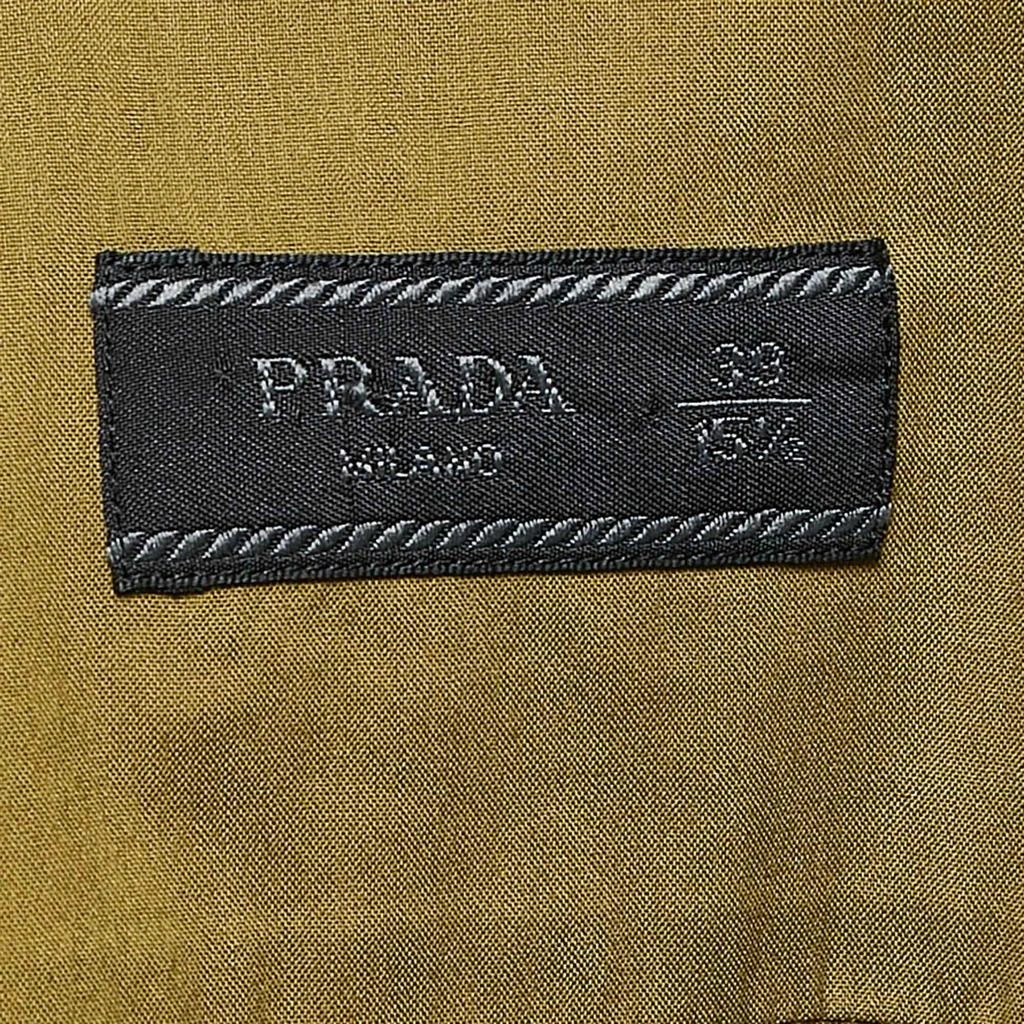 Prada Prada Green Stretch Cotton Button Front Shirt M 4
