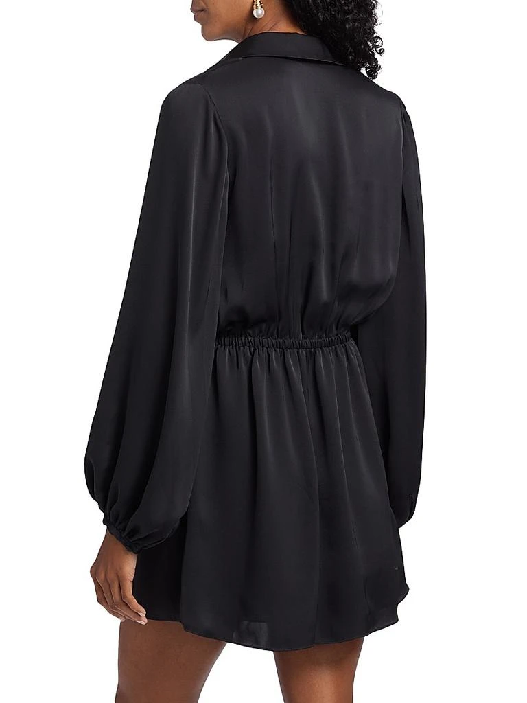 black silk wrap mini dress Wrap Silk Mini Dress