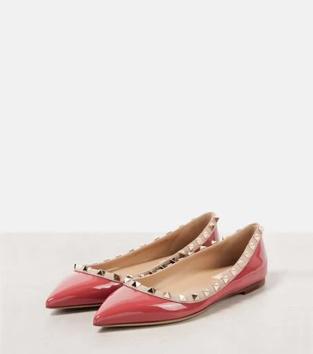 Valentino Rockstud patent leather ballet flats 4
