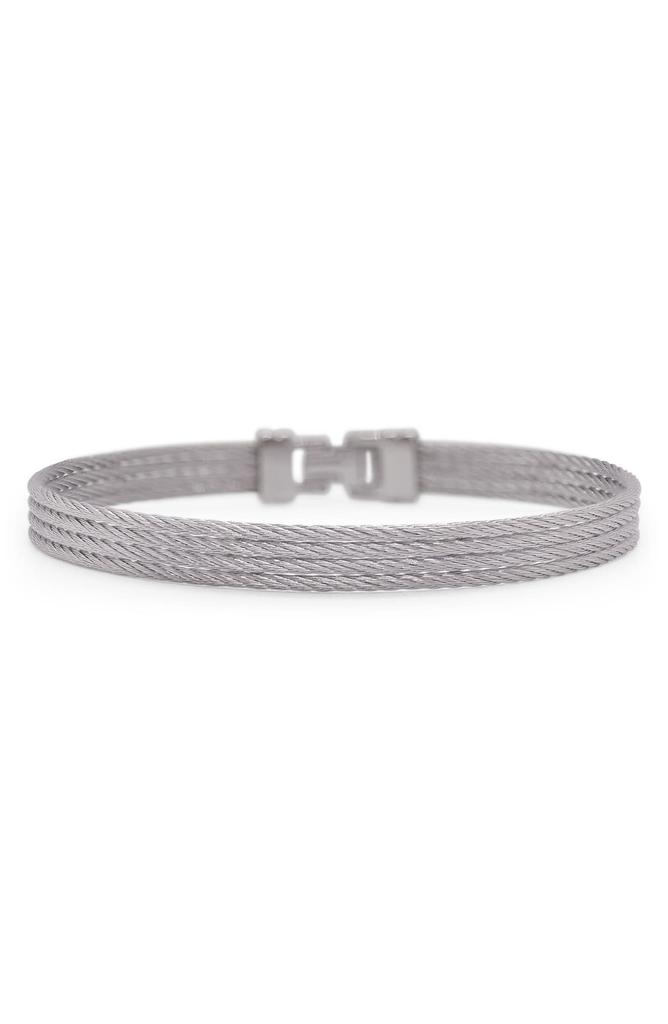 ALOR Stainless Steel 4-Row Twisted Cable Bracelet