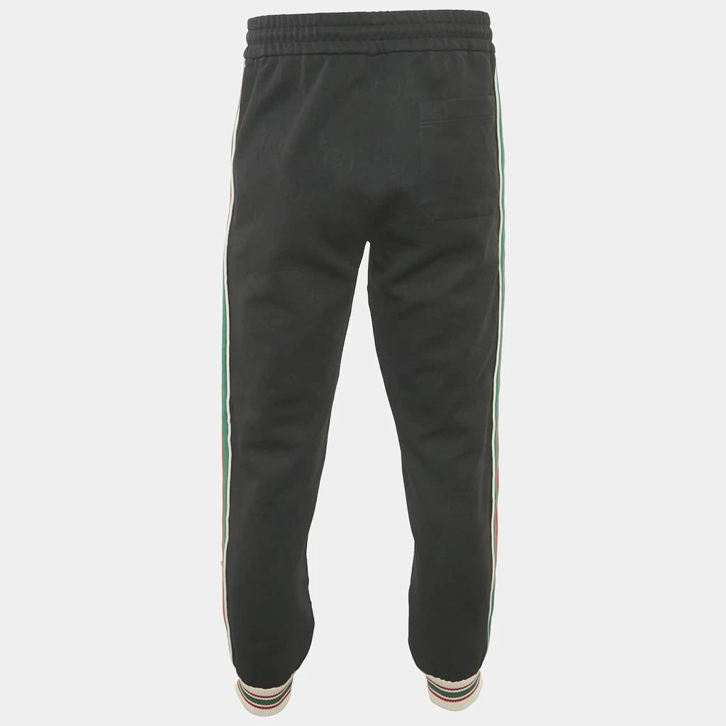 Gucci Gucci Black GG Jacquard Knit Web Trim Jogger Trousers M 3