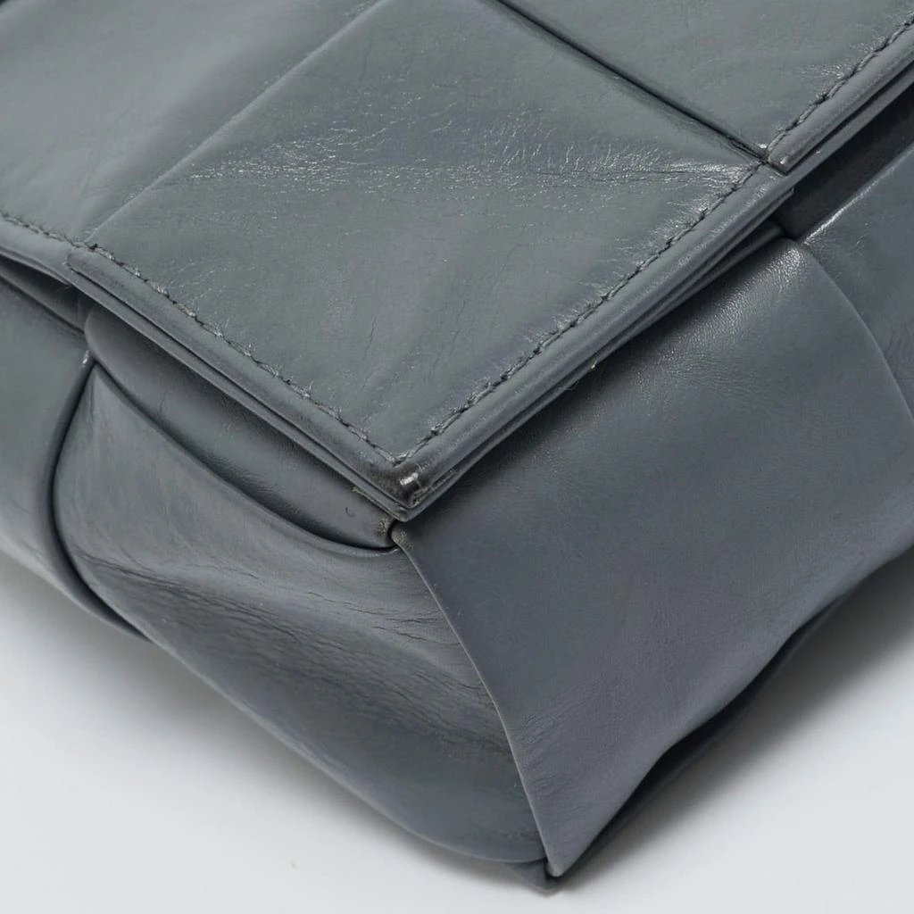 Bottega Veneta Bottega Veneta Grey Intrecciato Leather Mini Candy Cassette Crossbody Bag 11