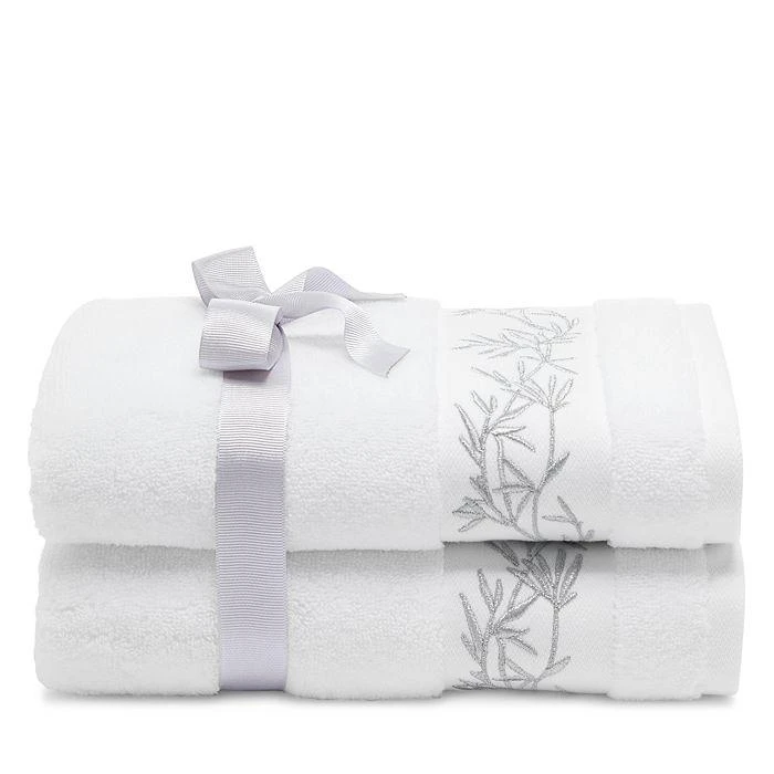 Hudson Botanical Embroidered Hand Towels, Set of 2 - Exclusive 1