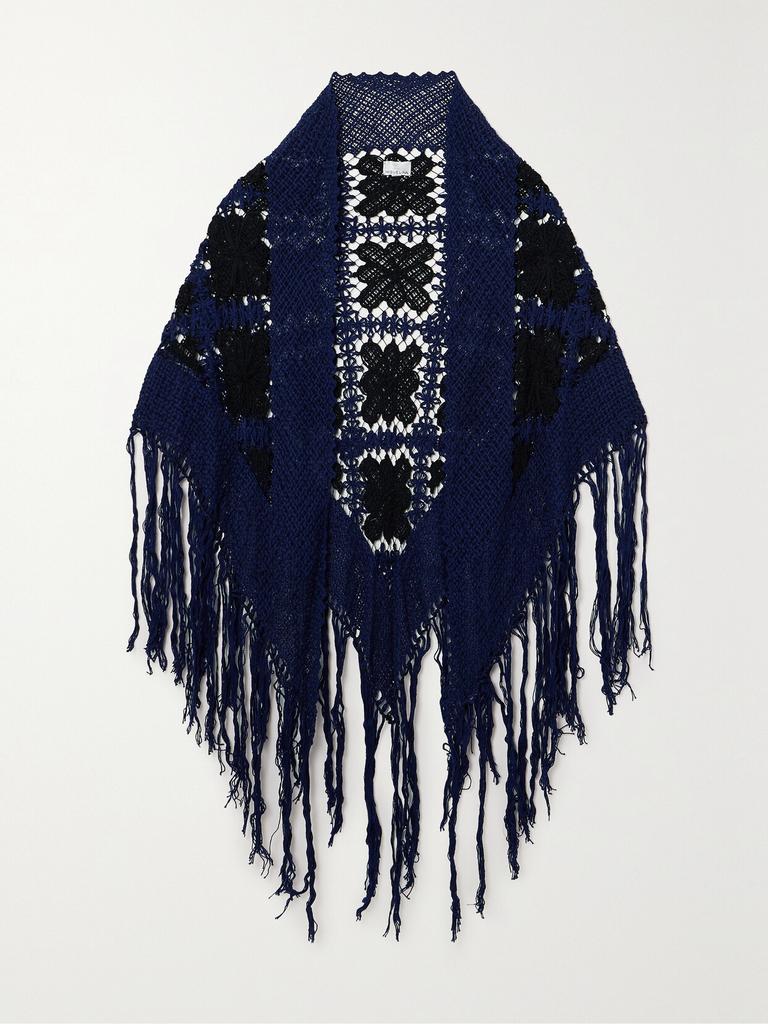 MIGUELINA 【net Sustain】钩编纯棉裹身围巾