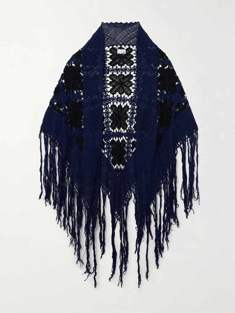 MIGUELINA 【net Sustain】钩编纯棉裹身围巾 1