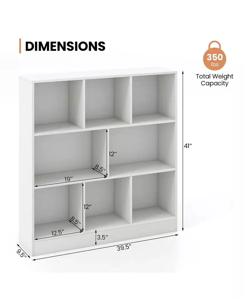 GOUUN 41 Inches 8-Cube Freestanding Bookcase for Kids 4