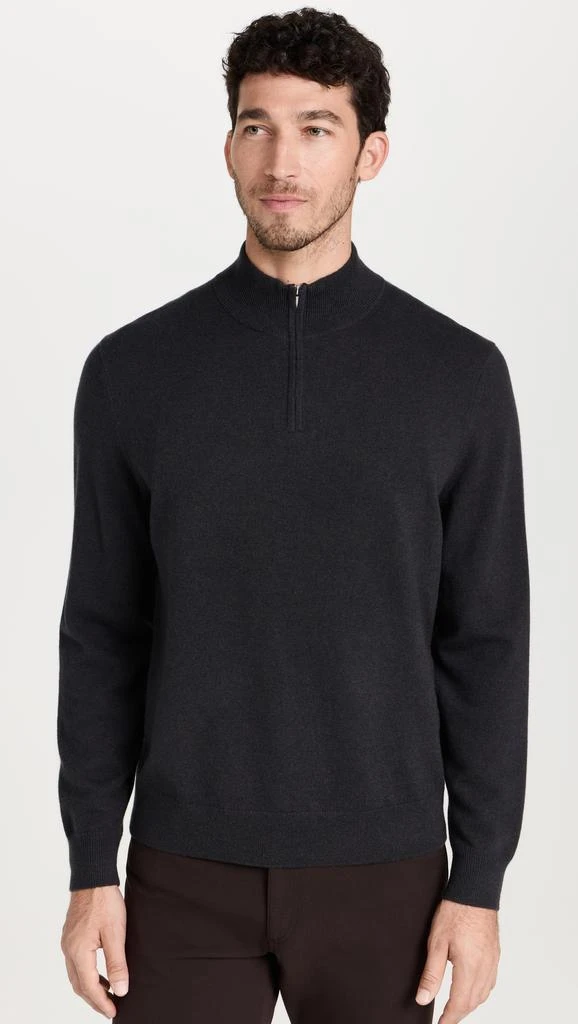 Theory Hilles Cashmere Quarter Zip Sweater 6