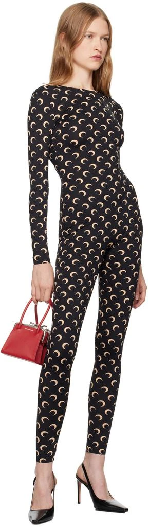 MARINE SERRE Black Recycled Jersey Moon Catsuit 4